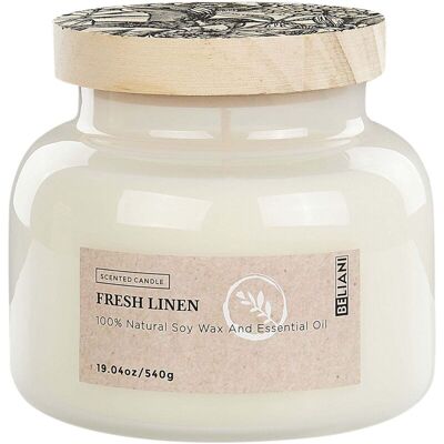 Beliani White Soy Wax Scented Candle - Scented Candle Beliani White Soy Wax Scented Candle - Scented Candle
