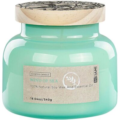 Beliani - Scented Candle - Fresh Sea Wind - 10x10x10 - Candle Type Beliani - Scented Candle - Fresh Sea Wind - 10x10x10 - Candle Type