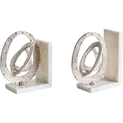 BELIANI Set of Bookends RABINA Marble Silver BELIANI Set of Bookends RABINA Marble Silver