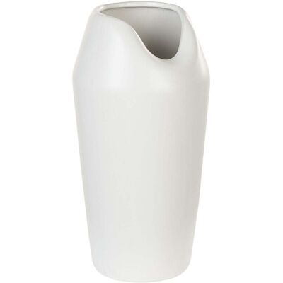 Beliani Decorative Vase APAMEA - 33cm White Modern Home Accessory Beliani Decorative Vase APAMEA - 33cm White Modern Home Accessory