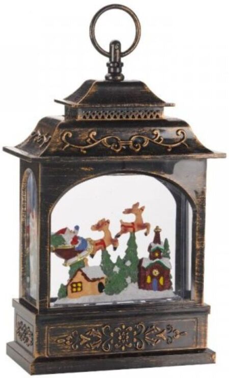 Samuel Alexander - 29cm Battery Operated led Christmas Flying Santa Lantern Decoration