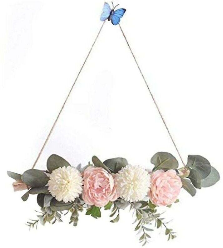 YMYNY Artificial Flower Garland Hanging Circle Peony Wreath Retro Faux Silk Decoration Artificial and Dried Flowers MUMU