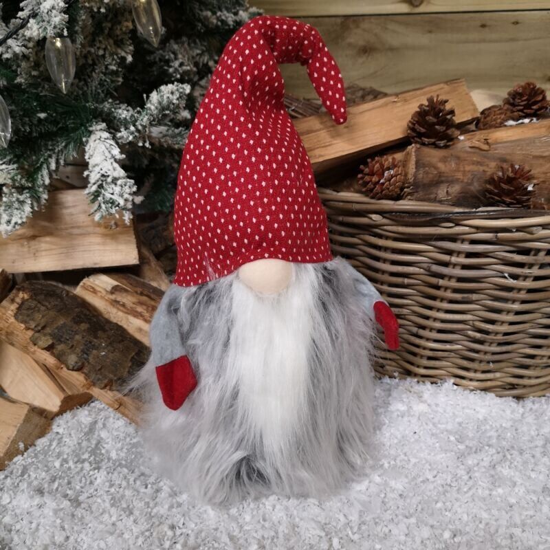 Festive - 52cm Gonk Cuddly Santa Indoor Christmas Plush Decoration in Spotty Hat