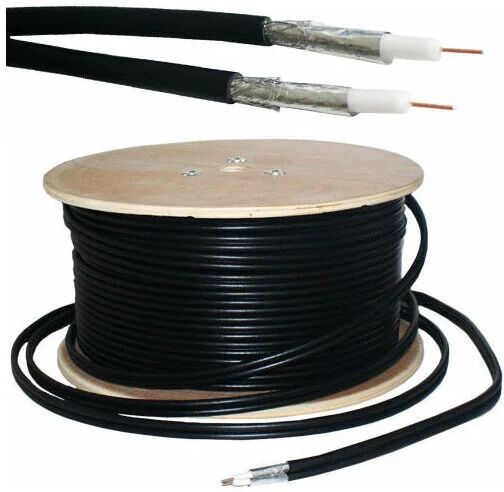 LOOPS 100m (330 ft) RG6 Twin Coaxial Shotgun Cable Aerial Satellite Dish lnb Sky+ hd Freesat