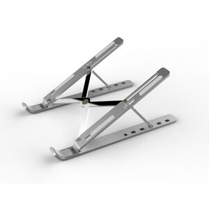 Langray - Laptop Stand, Fold-Up, Adjustable, Ventilated, Portable Laptop Holder for Desk, Aluminum Foldable Laptop Ergonomic Riser Silver