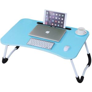 CLIPOP Adjustable Laptop Bed Table, Portable Lap Desk Bed Tray, Laptop with Foldable Legs, Blue