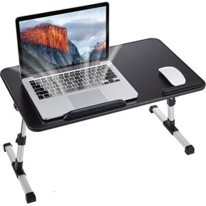 Axhup - Laptop Desk Table Lap Standing Desk for Bed and Sofa, Side Table Adjustable Laptop Table Folding Bed Tray Notebook Reading Holder