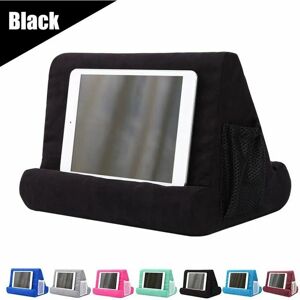 HOOPZI Soft Pillow Tablet Pillow Stand for Ipad Stand Mult-Angle Tablet Phone Holder Lap Stand Mobile Phone Holder (Black)