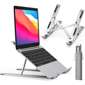 Longziming - Laptop Stand, Foldable Riser Laptop Stand 6 Angles Adjustable, Non-Slip Aluminum Ventilated Stand Compatible with Laptop, Tablet –Silver Longziming - Laptop Stand, Foldable Riser Laptop Stand 6 Angles Adjustable, Non-Slip Aluminum Ventilated Stand Compatible with Laptop, Tablet –Silver
