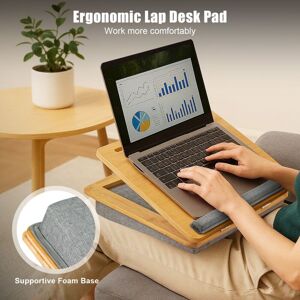 Laptop Tray Lap Desk 41.5X34X8CM Lapdesk with Cushion Laptop Stand Portable Tray Adjustable Angle Ergonomic Design for Notebook Tablet Laptops Stand Laptop Tray Lap Desk 41.5X34X8CM Lapdesk with Cushion Laptop Stand Portable Tray Adjustable Angle Ergonomic Design for Notebook Tablet Laptops Stand