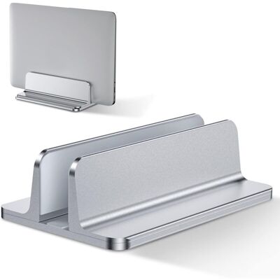 OEM Vertical Laptop Stand, Aluminum Laptop Holder, Adjustable Desk Laptop Stand, Silver OEM Vertical Laptop Stand, Aluminum Laptop Holder, Adjustable Desk Laptop Stand, Silver