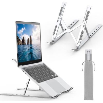 OEM Adjustable Laptop Stand, Foldable Aluminum Pc Stand With 6 Height Levels, Compatible With Macbook Air/pro, Dell 10 17.3 Inch, Lightweight And Stable, Silver OEM Adjustable Laptop Stand, Foldable Aluminum Pc Stand With 6 Height Levels, Compatible With Macbook Air/pro, Dell 10 17.3 Inch, Lightweight And Stable, Silver