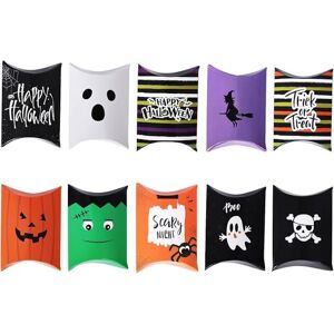 CCYKXA 30Pcs Halloween Candy Bags Cookie Bags Treat Box with Ghost Pumpkin Cat Witch Pillow Paper Gift Bags for Kids Party Decoration CCYKXA 30Pcs Halloween Candy Bags Cookie Bags Treat Box with Ghost Pumpkin Cat Witch Pillow Paper Gift Bags for Kids Party Decoration