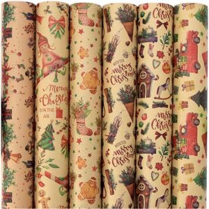 WOIYIC Christmas Gift Wrap, 12 Sheets of Christmas Wrapping Paper, Kraft Paper Christmas Gift Wrapping, Recycled Kraft Gift Wrap 70x50CM, for Christmas Gifts WOIYIC Christmas Gift Wrap, 12 Sheets of Christmas Wrapping Paper, Kraft Paper Christmas Gift Wrapping, Recycled Kraft Gift Wrap 70x50CM, for Christmas Gifts
