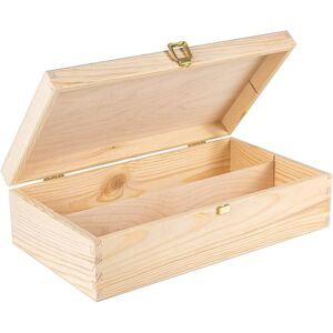 CREATIVE DECO Wooden Wine Box for 2 Bottles 35 x 21 x 11 cm – Natural CREATIVE DECO Wooden Wine Box for 2 Bottles 35 x 21 x 11 cm – Natural
