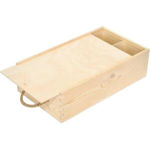 CREATIVE DECO Wooden Wine Box for 2 Bottles Natural 35 x 21 x 11 cm CREATIVE DECO Wooden Wine Box for 2 Bottles Natural 35 x 21 x 11 cm
