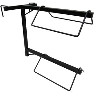 Securefix Direct - Double Hanging Saddle Rack (Horse Portable 2 Tier Stand Tack Holder Equestrian Stalls Metal Black)