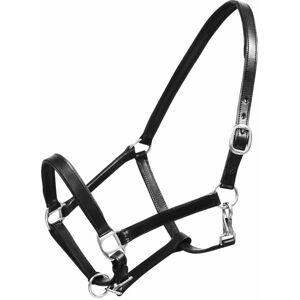 Berkfield Home - Real Leather Headcollar Stable Halter Adjustable Black Full