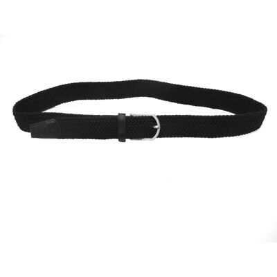 OYPLA Coco Equestrian Black Unisex Adult Woven Elastic Fabric Braided Canvas Horse Riding Stretch Belt OYPLA Coco Equestrian Black Unisex Adult Woven Elastic Fabric Braided Canvas Horse Riding Stretch Belt