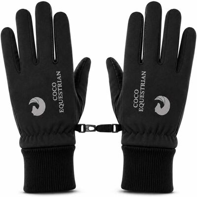 OYPLA Coco Equestrian Black (l) Windproof Winter Horse Riding Gloves OYPLA Coco Equestrian Black (l) Windproof Winter Horse Riding Gloves