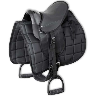 Pony Saddle Set 10' Black Vidaxl Pony Saddle Set 10' Black Vidaxl