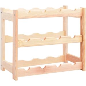 SWEIKO Wine Rack for 12 Bottles fsc Pinewood VDTD25965