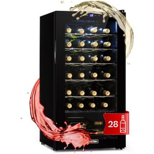 Klarstein Free-standing Wine Cooler Fridge, Single Zone Wine Fridge with Glass Door, 74L Slimline Drinks Fridge, Beer & Wine Chiller Bottle Fridge Klarstein Free-standing Wine Cooler Fridge, Single Zone Wine Fridge with Glass Door, 74L Slimline Drinks Fridge, Beer & Wine Chiller Bottle Fridge