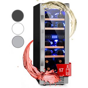 Klarstein Built-In Wine Cooler Fridge, Dual Zone Wine Fridge with Glass Door, 53L Slimline Drinks Fridge for Beer & Wine, Chiller Bottle Fridge for Klarstein Built-In Wine Cooler Fridge, Dual Zone Wine Fridge with Glass Door, 53L Slimline Drinks Fridge for Beer & Wine, Chiller Bottle Fridge for