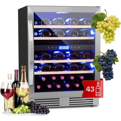 Klarstein Vinovilla Duo 43 Wine fridge - Built-In, 43 Bottles, 3 Colors - Wine Cooler Klarstein Vinovilla Duo 43 Wine fridge - Built-In, 43 Bottles, 3 Colors - Wine Cooler