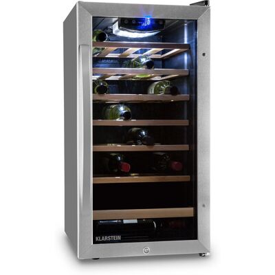 Klarstein Free-standing Wine Cooler Drinks Fridge, Single Zone Wine Fridges Drinks Cooler, Indoor/Outdoor Small Beer Fridge with Glass Door, UV Klarstein Free-standing Wine Cooler Drinks Fridge, Single Zone Wine Fridges Drinks Cooler, Indoor/Outdoor Small Beer Fridge with Glass Door, UV