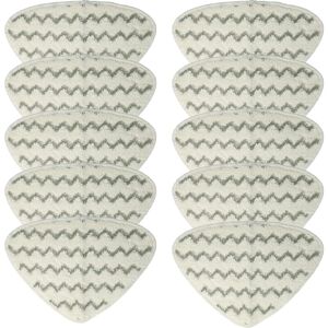 10x Cleaning Pad Replacement for Vileda 146576 for Hot Spray Steamer, Steam Mop - Microfibre Grey White - Vhbw