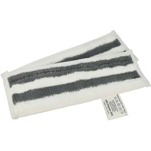 Vhbw - 2x Cleaning Pad compatible with Kärcher sc 6.800 cb, sc 6.800 c Hot Spray Steamer, Steam Mop - Microfibre Black White