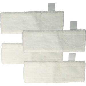 Vhbw - 4x Cleaning Pad Replacement for Kärcher 2.863-259.0 for Hot Spray Steamer, Steam Mop - Microfibre White