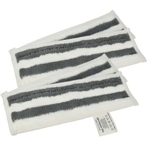 Vhbw - 4x Cleaning Pad compatible with Kärcher sc 3 Upright EasyFix Premium Hot Spray Steamer, Steam Mop - Microfibre Grey White