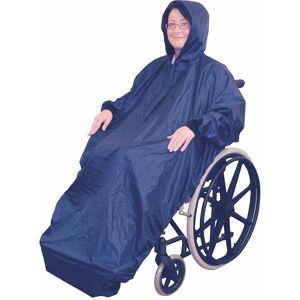 Loops - Blue Polyester Wheelchair Mac with Sleeves - Waterproof Fabric Machine Washable