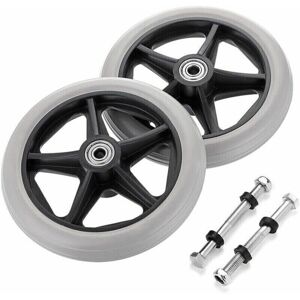TORMATOR 2PCS 6-inch Replacement Rubber Wheels for Wheelchair, Front Wheels, Rollator, Walker, Anti-Slip Replacement Casters, Wheels, Replacement Wheel TORMATOR 2PCS 6-inch Replacement Rubber Wheels for Wheelchair, Front Wheels, Rollator, Walker, Anti-Slip Replacement Casters, Wheels, Replacement Wheel