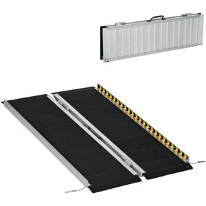 Homcom - Folding Aluminium Wheelchair Ramp 272KG Capacity for Home 122x73cm Homcom - Folding Aluminium Wheelchair Ramp 272KG Capacity for Home 122x73cm