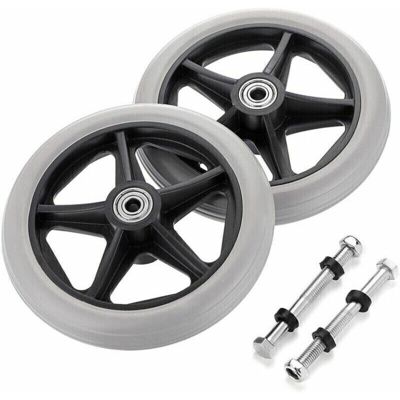 TORMATOR 2PCS 6-inch Replacement Rubber Wheels for Wheelchair, Front Wheels, Rollator, Walker, Anti-Slip Replacement Casters, Wheels, Replacement Wheel TORMATOR 2PCS 6-inch Replacement Rubber Wheels for Wheelchair, Front Wheels, Rollator, Walker, Anti-Slip Replacement Casters, Wheels, Replacement Wheel