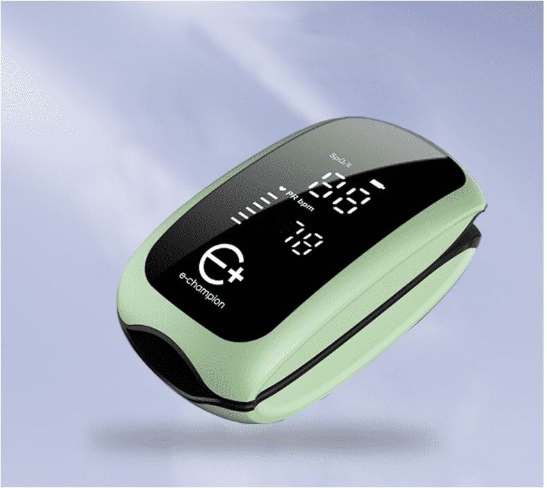 IKODM Medical Fingertip Pulse Oximeter with Lanyard, Blood Oxygen Saturation Monitor, Digital led Display (Green)
