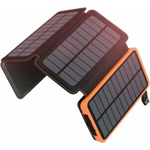 Mumu - Solar Charger 25000mAh Portable External Battery with 4 Panels Waterproof Power Bank with 2 usb Outdoor Camping for Cell Phone Tablets