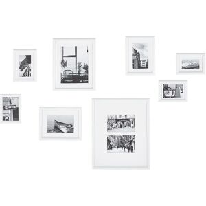 Beliani - Gallery Wall Set Modern White Frames Passpartout 8 Pieces Garango - White