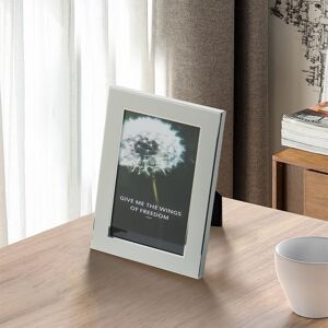 Livingandhome - 4x6 inch Modern Silver Aluminum Photo Frame