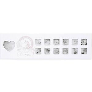 Topfurnishing - Magical Unicorn Multi Picture Photo Frame Kids Baby Nursery Bedroom Decoration[Uniorn Ist Year Frame] - White