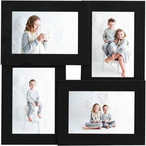 Berkfield Home - Mayfair Collage Photo Frame for 4x(10x15 cm) Picture Black mdf