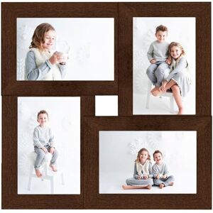 Berkfield Home - Mayfair Collage Photo Frame for 4x(13x18 cm) Picture Dark Brown mdf