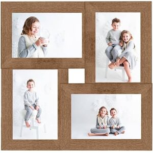 Berkfield Home - Mayfair Collage Photo Frame for 4x(13x18 cm) Picture Light Brown mdf