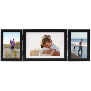 Berkfield Home - Mayfair Trifold Photo Frame Collage Black 22x15 cm+2x