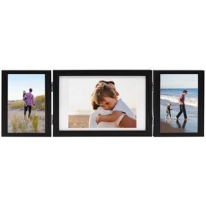 Berkfield Home - Mayfair Trifold Photo Frame Collage Black 28x18 cm+2x