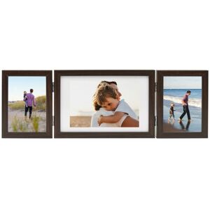 BERKFIELD HOME Mayfair Trifold Photo Frame Collage Dark Brown 28x18 cm+2x