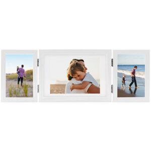 Berkfield Home - Mayfair Trifold Photo Frame Collage White 22x15 cm+2x